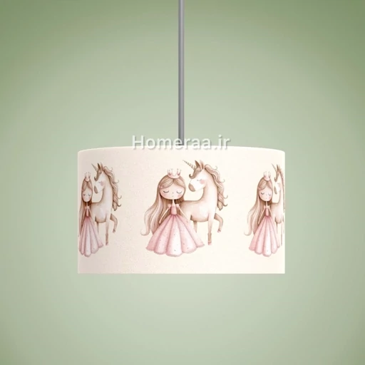 لوستر دخترانه طرح پرنسس و اسب مدل ۵۱۳