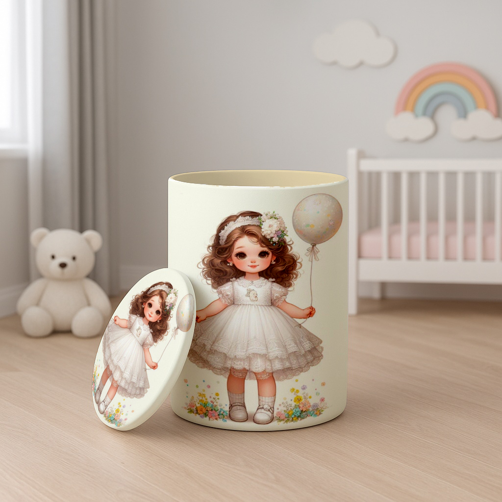 باکس وسایل دخترانه طرح دختر و بادکنک