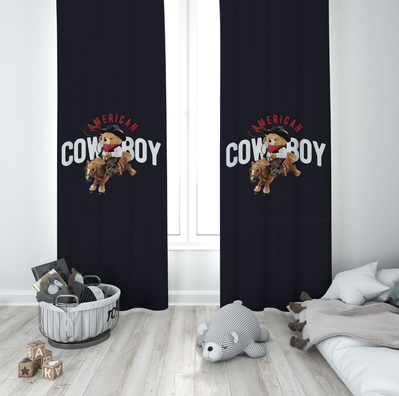 پرده پسرانه طرح تدی کابوی