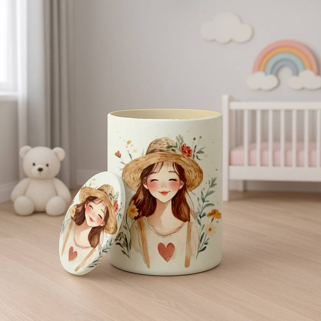 باکس وسایل دخترانه طرح دختر و گل